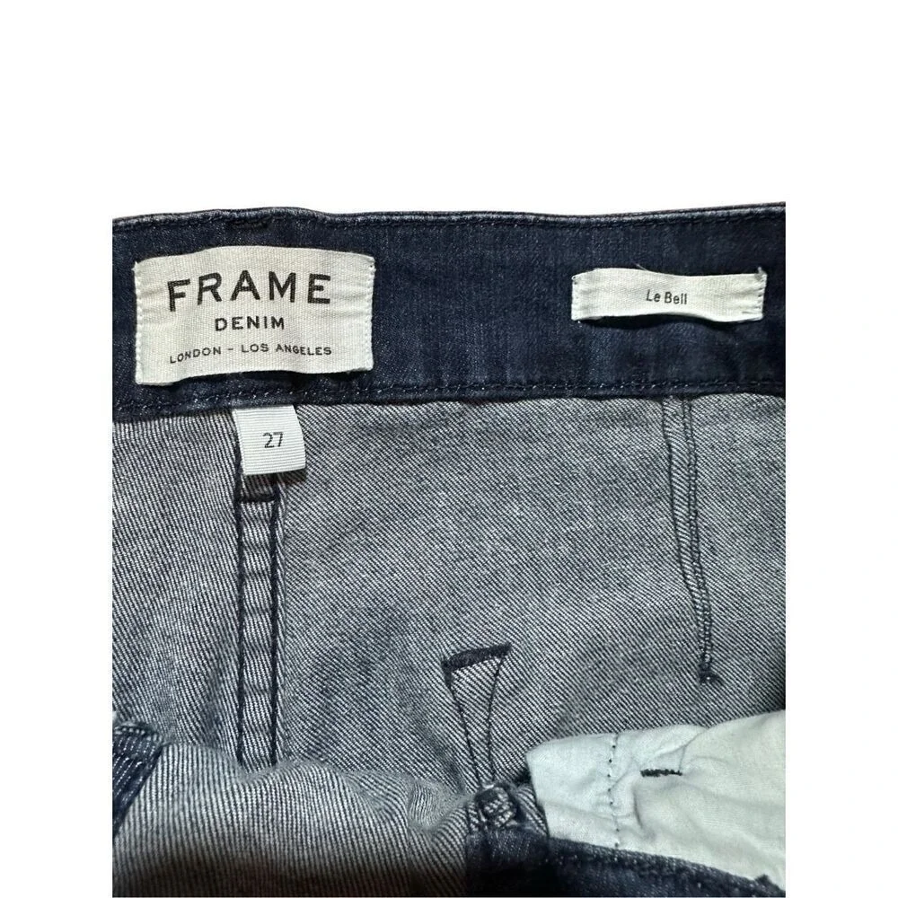 Frame Le Bell Lace Up Jean In Hayworth High Waist Cropped Flare Jeans Sz 27 - Picture 4 of 11